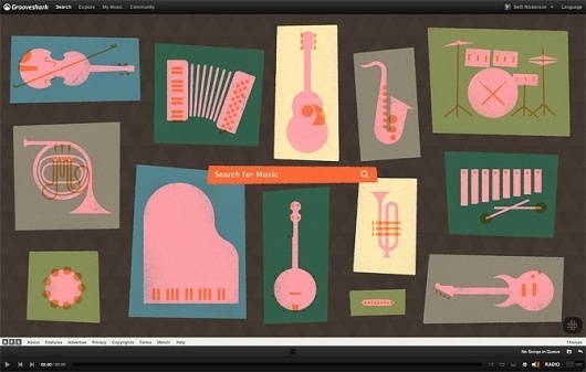 Grooveshark - Seth Nickerson #illustration