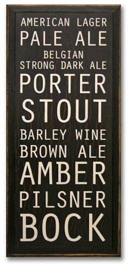 Types Of Beer Sign | Uncrate #sign #beer #typography