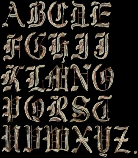 Bacon Alphabet | CMYBacon #gothic #alphabet #type #bacon #typography