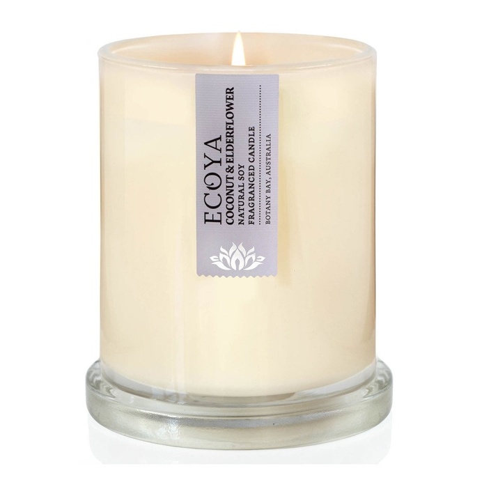 Coconut and Elderflower Scented Soy Wax Candle in Metro Jar, 14 cm