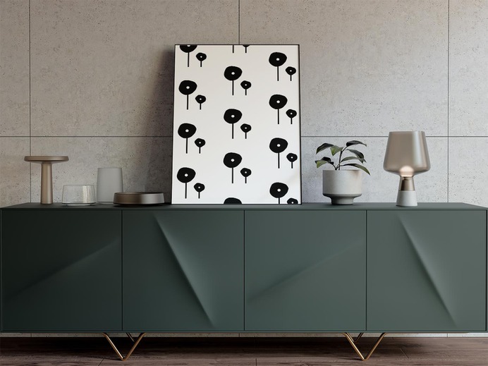 Scandinavian Abstract Trees Pattern Wall Art Poster Design