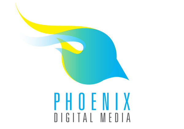 Phoenix Digital Media #univers #yellow #coding #logo #phoenix #digital #blue #media