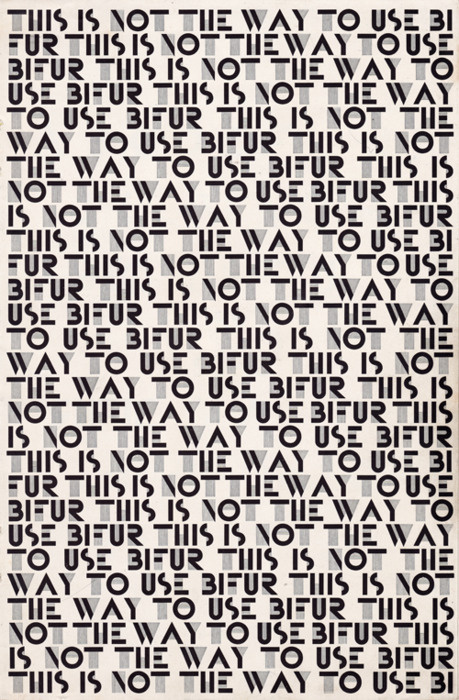 The Depository: This is not the way to use Bifur #cassandre #typography #bifur #poster #am