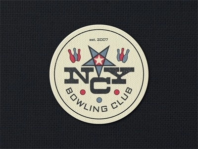 Dribbble - NYC Bowling Club ... by Arno Kathollnig #badge #bowling #logo #vintage #type