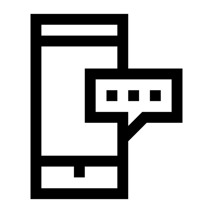 See more icon inspiration related to chat bubble, electronics, conversation, mobile phone, communications, chat, smartphone, cellphone, mobile and technology on Flaticon.