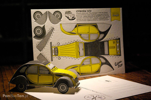 tumblr_mp9gehEk9h1rjl9pzo1_500.jpg (500×333) #cut #citroen #print #letterpress #car #paper