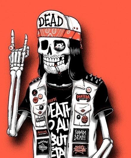 Bones brigade on the Behance Network #dead #skull #rock #bones