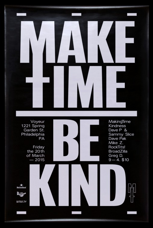 David Rudnick — Making Time #rudnick #poster #typography