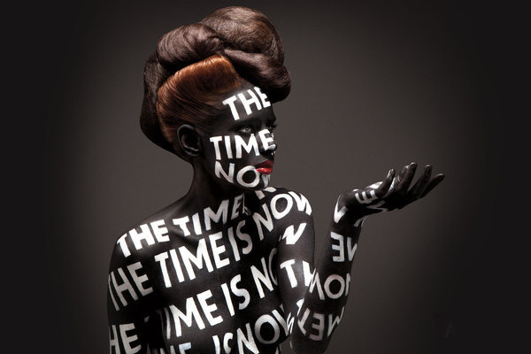 Aizone FW11 Campaign on the Behance Network #bodypaint #typography
