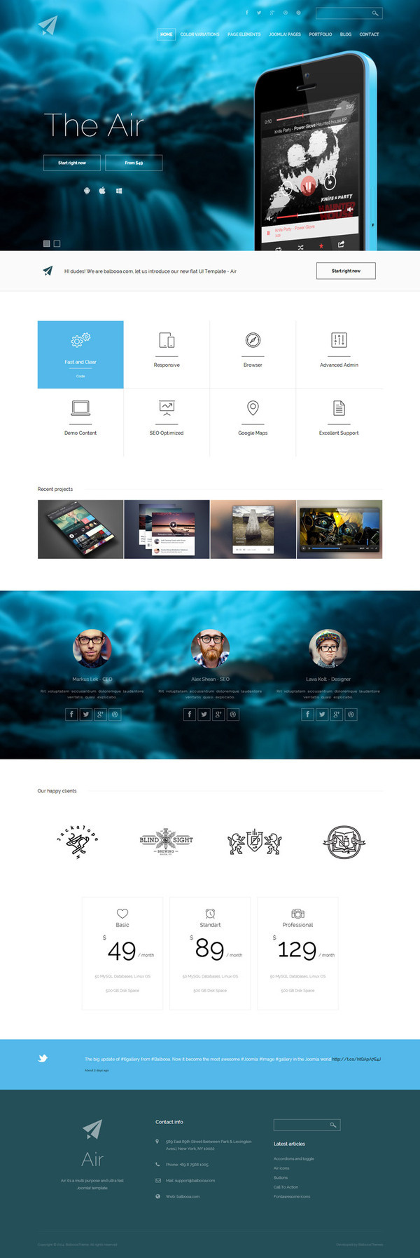 blue, concept, layout #simple #website #concept #joomla #minimal #blue #layout