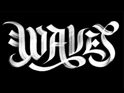 Erik_marinovich_waves #typography #texture #black and white #waves