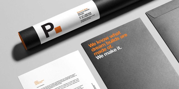 PROGENEUS BRANDING #branding #design #inspiration #minimal #orange #black #handlebranding #stationery #graphicdesign