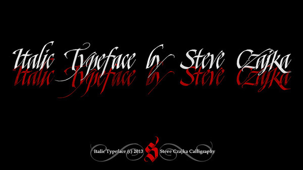 Italic Typeface #calligraphy #italic #typeface #type #italics #steveczajka #typography