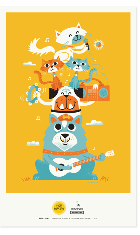 Zeus Jones - Purina ONE beyOnd - Pitchfork - Tad Carpenter #illustration #poster