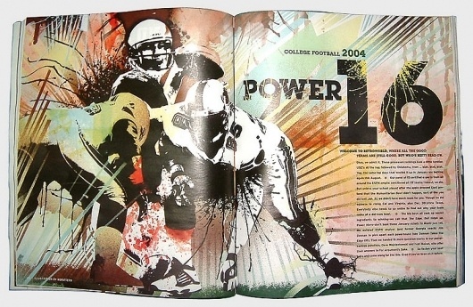 ESPN Mag College Fball - NoPattern Studio / Chuck Anderson 2011 : Art, design, photography, creative direction. #screenprint