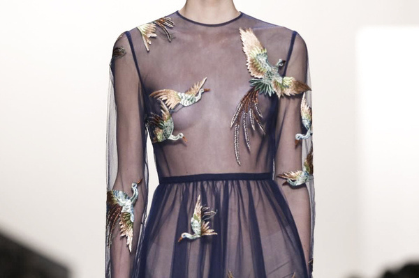 Valentino f/w 2014 #woman #birds #transparent #valentino #fashion