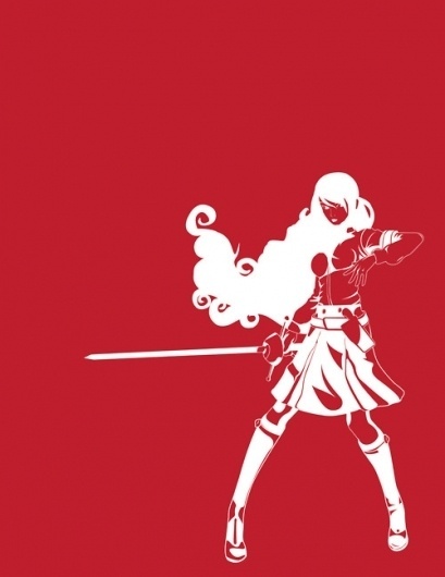 tumblr_m1ky3smU8w1qevjafo1_500.jpg (500×647) #mitsuru #vector #red #rpg #outline