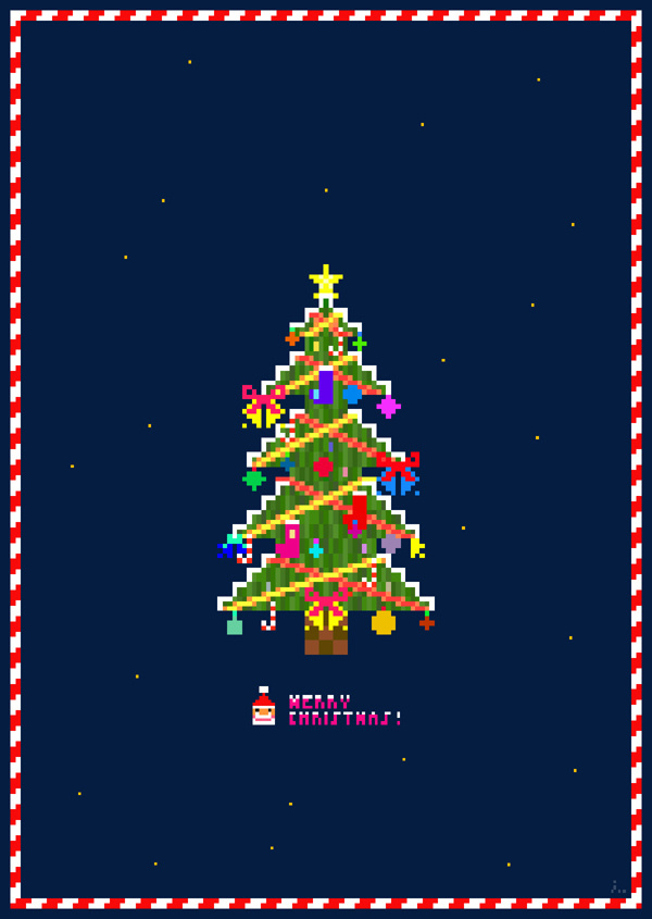 pixel Christmas Tree #christmas #tree #pixel #8bit