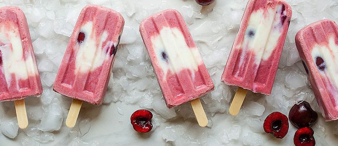cherry paletas for a spring wedding dessert table