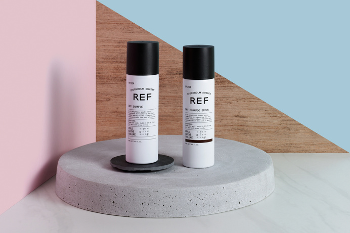 Visual identity and package design by Scandinavian studio Kurppa Hosk for Swedish hair care brand REF