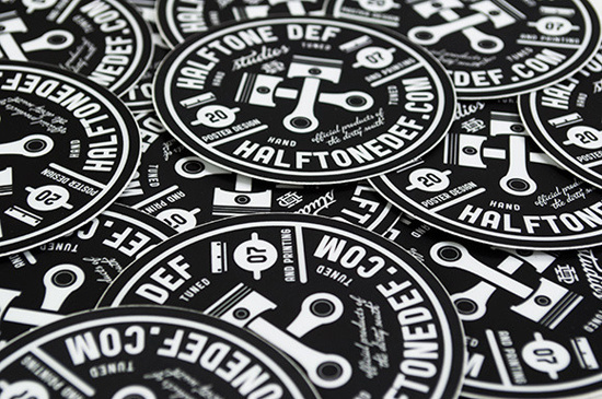 Halftonedef #illustration #sticker #branding