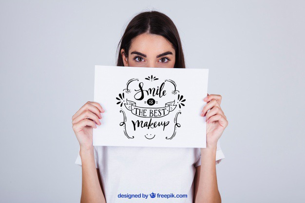 Woman holding paper with message in front of face Free Psd. See more inspiration related to Mockup, Template, Woman, Paper, Girl, Quote, Face, Mock up, Message, Female, Young, Good, Up, Women face, Holding, Stylish, Looking, Front, Mock, Showing and Good looking on Freepik.