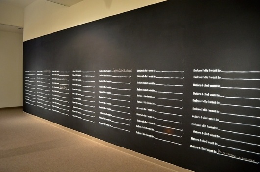 Before I Die… begins « Candy Chang #chalkboard #death #chalk #installation