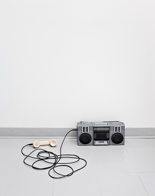 Connection I (from Cartridge/CTRL),Â 2011, Stereo, modified phone receiver, looping cassette tape playing modem tones #photography #stereo