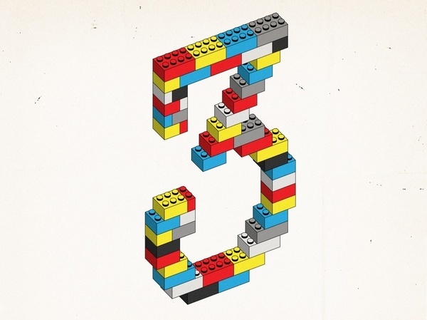 Friends of Type – Jason Wong – 3 #lettering #illustration #numerals #legos