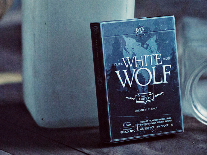 White Wolf Vodka by Mike Clarke #logotype #lettering #branding #packaging #design #liquor #logo #illustration #identity #type #package #typography