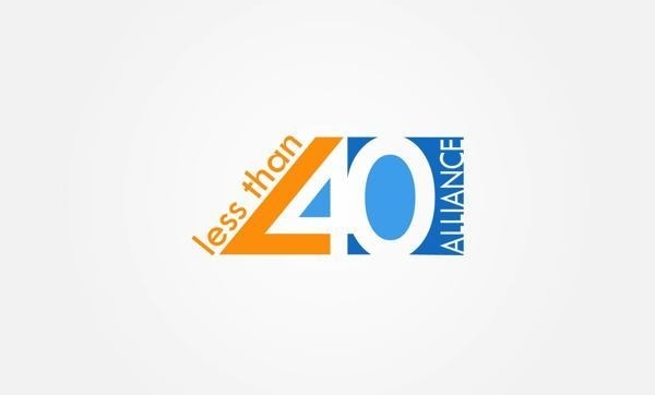 Less Than 40 Alliance #sharp #negative #design #space #clean #brand #identity #logo