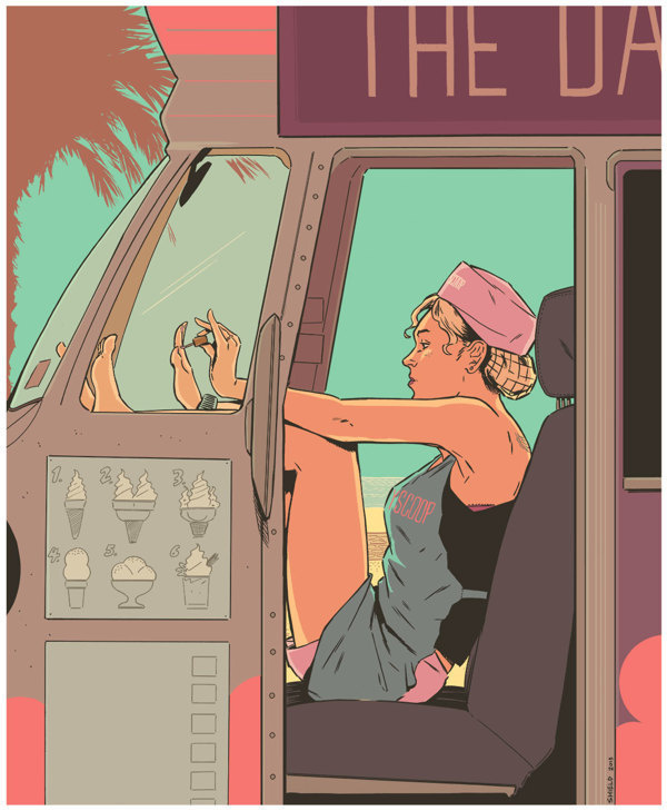 The Quiet Hour on Behance #cream #ice #girl