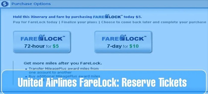 How to Hold Flights on United Airlines? Using Fare lock