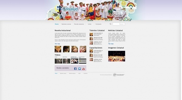 Portal Web Corporativo / Fundación Social Colombiana de Salud #pereira #exusmultimedia #herduin #exus #design #black #webdesign #colombia #blue #web
