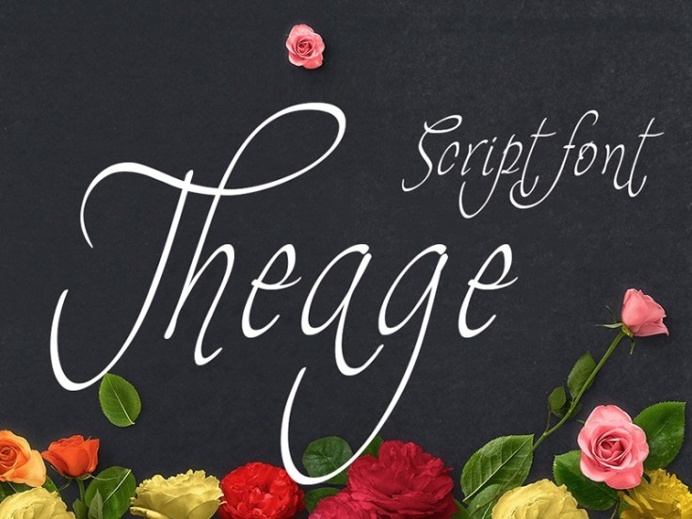 Theage script font