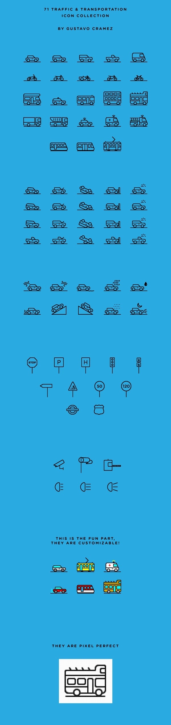 71 Traffic & Transportation Icon Collection | Free on Behance #pictogram #icon #sign #picto #symbol