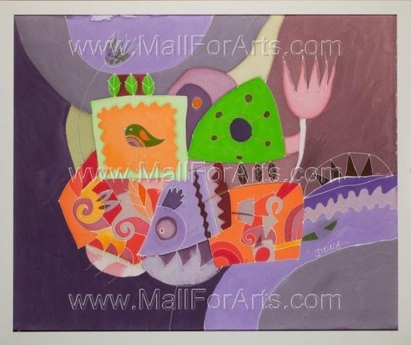 Modern fairy tale silk painting #art #painting #silk
