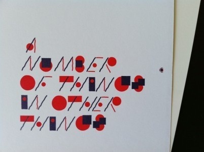 A Number of Things in Other Things #typography
