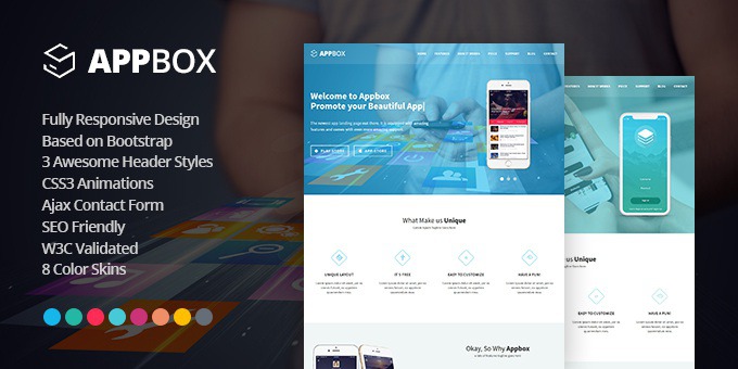 AppBox Responsive App Landing Template