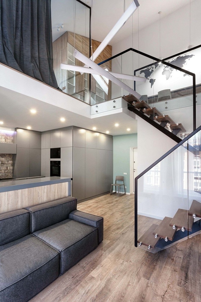 Two-Level Apartments near Kiev by Martin Architects