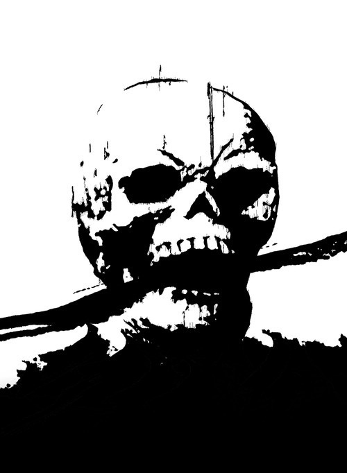 skull #white #black #scream #and #skull #death