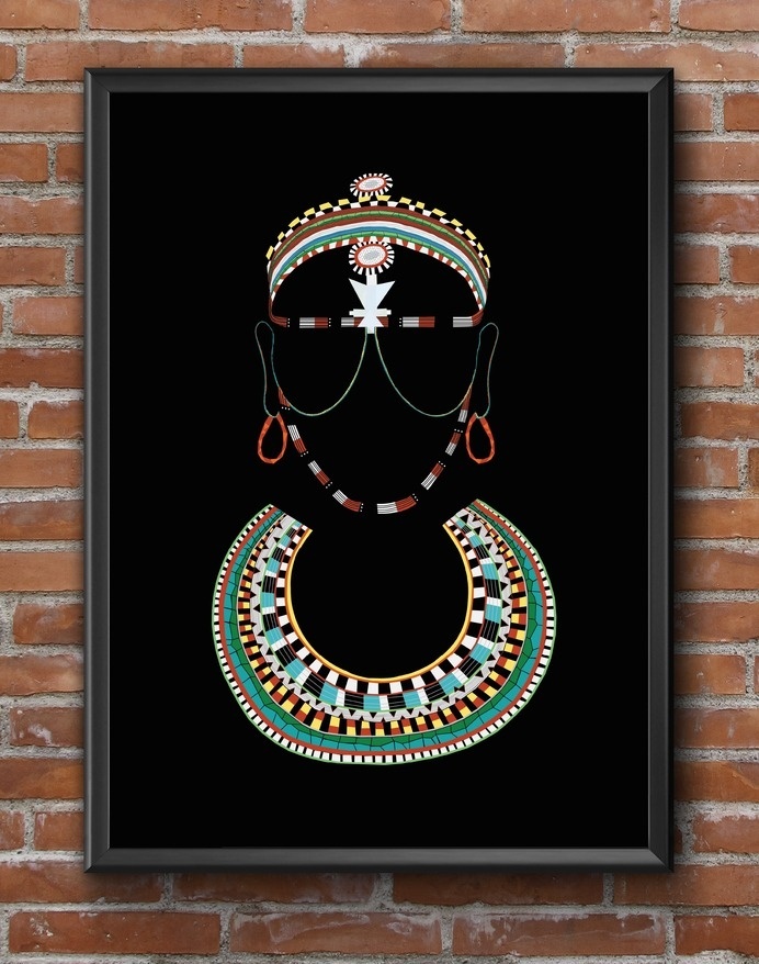 Samburu: Exploring colour and it's symbolism within the Samburu tribal culture. #tribe #african #ornaments #culture #digital #illustration
