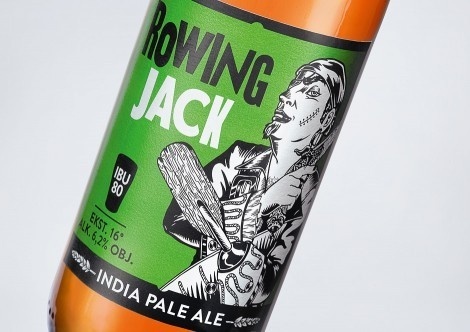 AleBrowar Rowing Jack #packaging #beer #label #bottle