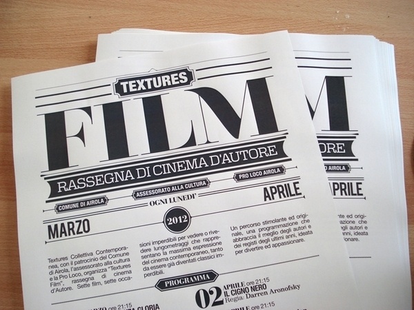 Textures Film on the Behance Network #blackwhite #festival #design #graphic #film #typography