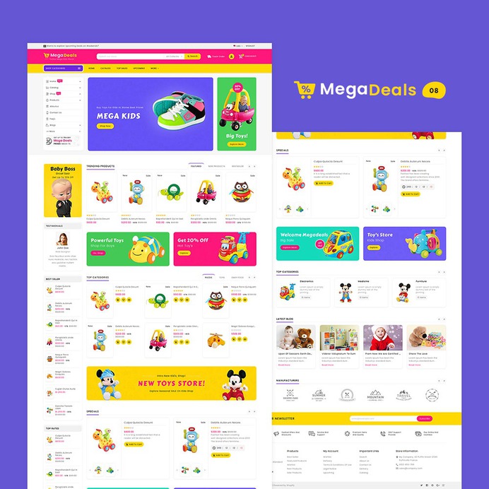 #Mega #Deals - #Shopify Multi-Purpose Responsive #Theme | #TemplateTrip #eCommerce #Website #Design