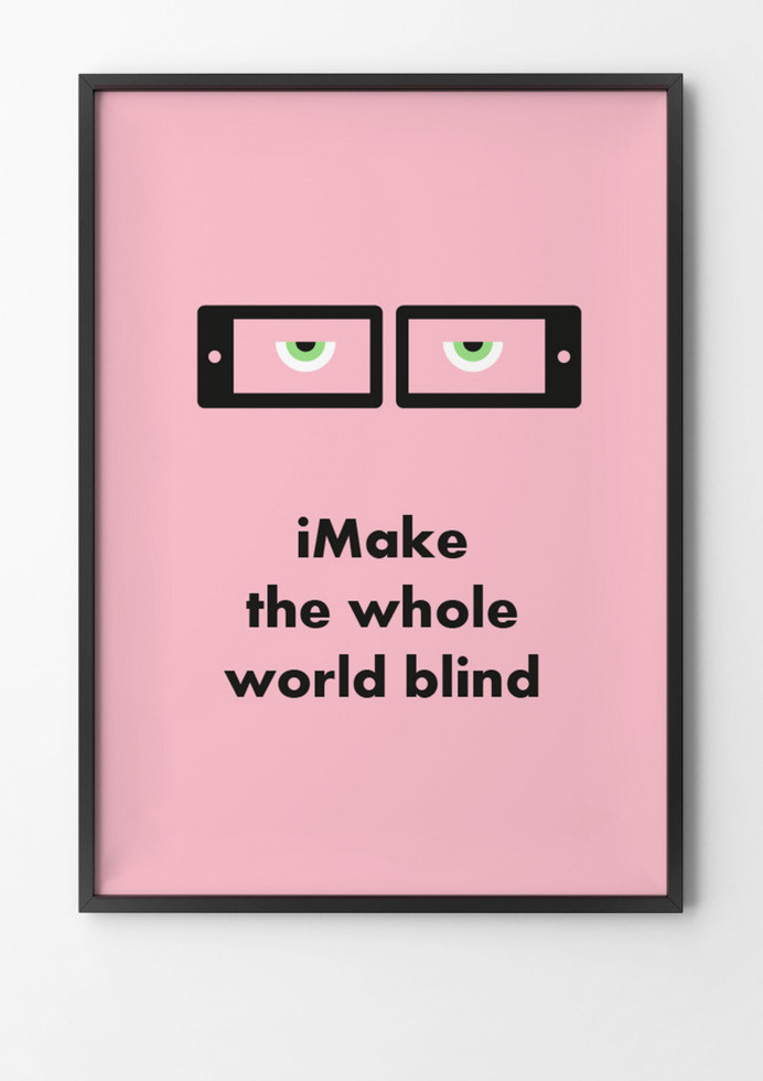 A little reminder to think outside the screen. #blind #make #gandhi #quote #world #whole #design #the #poster