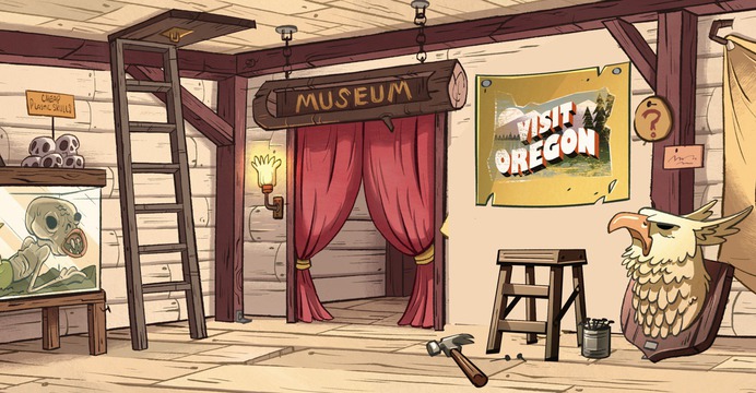 Image result for gravity falls mystery shack interior