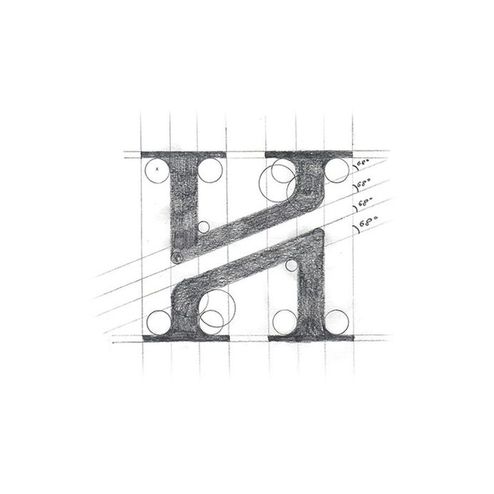 Monogram (H) creative process by Kasparas S