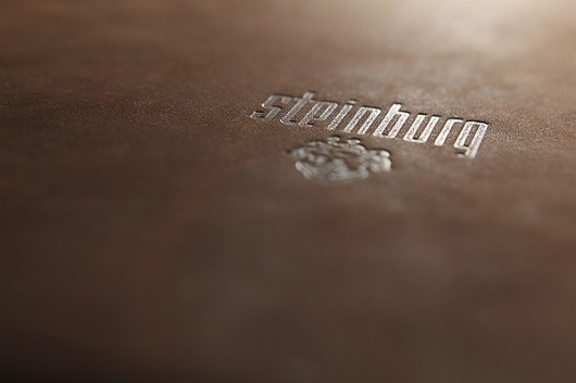 Zimmermappe - Registry on the Behance Network #logo #deboss #leather #steinburg