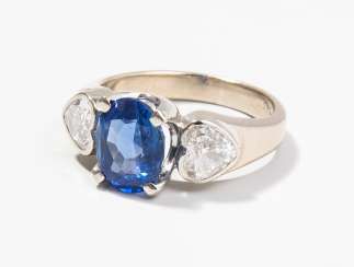 Saphir-Diamant-Ring